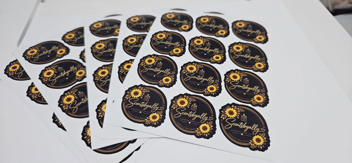 Custom round stickers for business packaging and products
