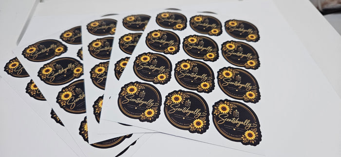Custom round stickers for business packaging and products