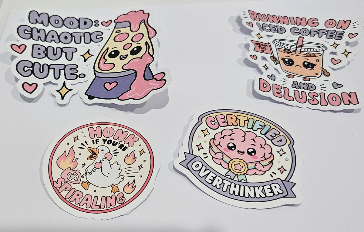 Peachy Keen sarcastic die-cut stickers