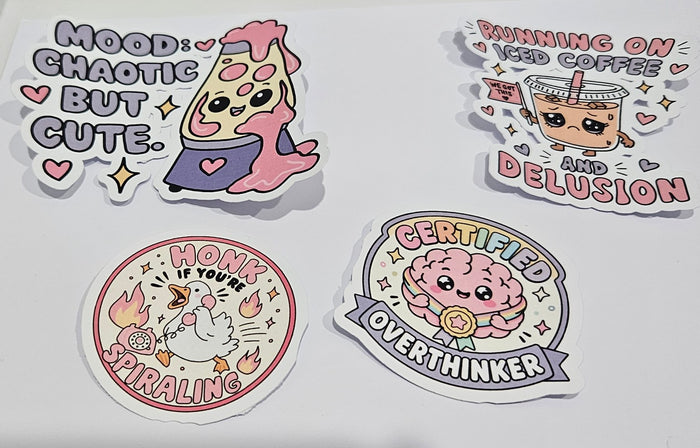 Peachy Keen sarcastic die-cut stickers
