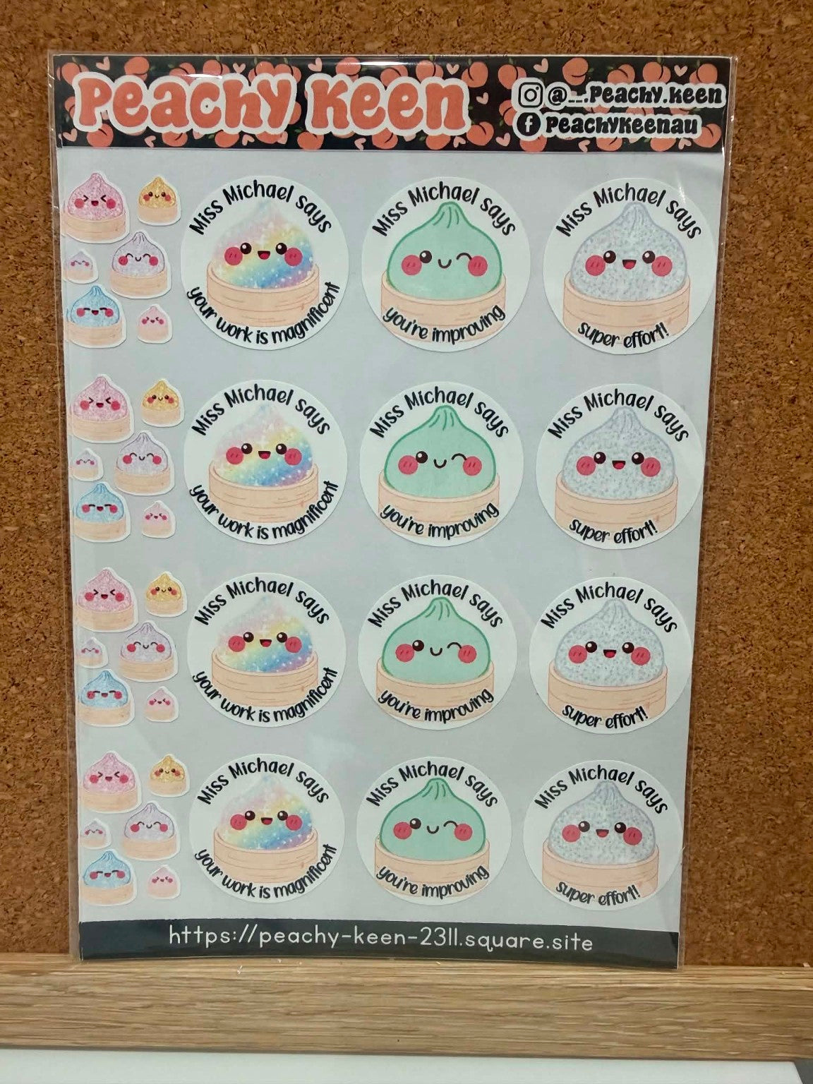 Dumpling reward stickers