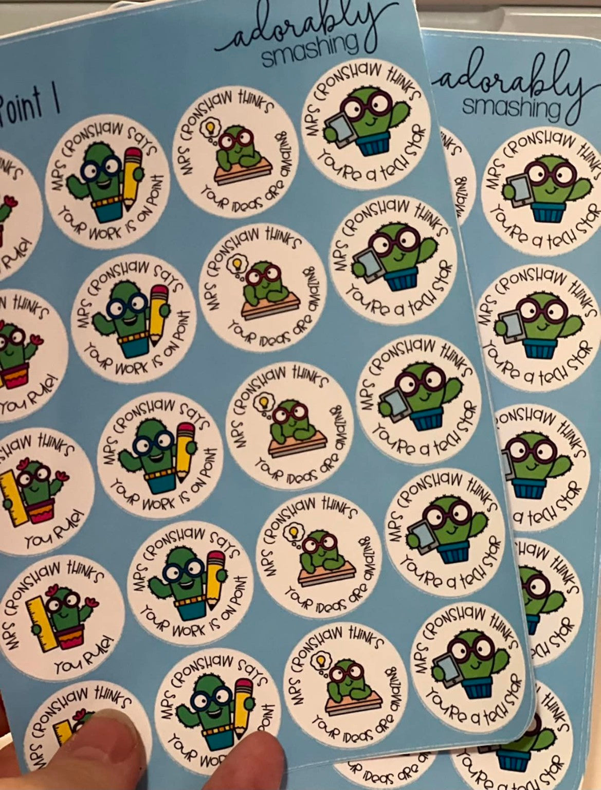 On Point reward stickers