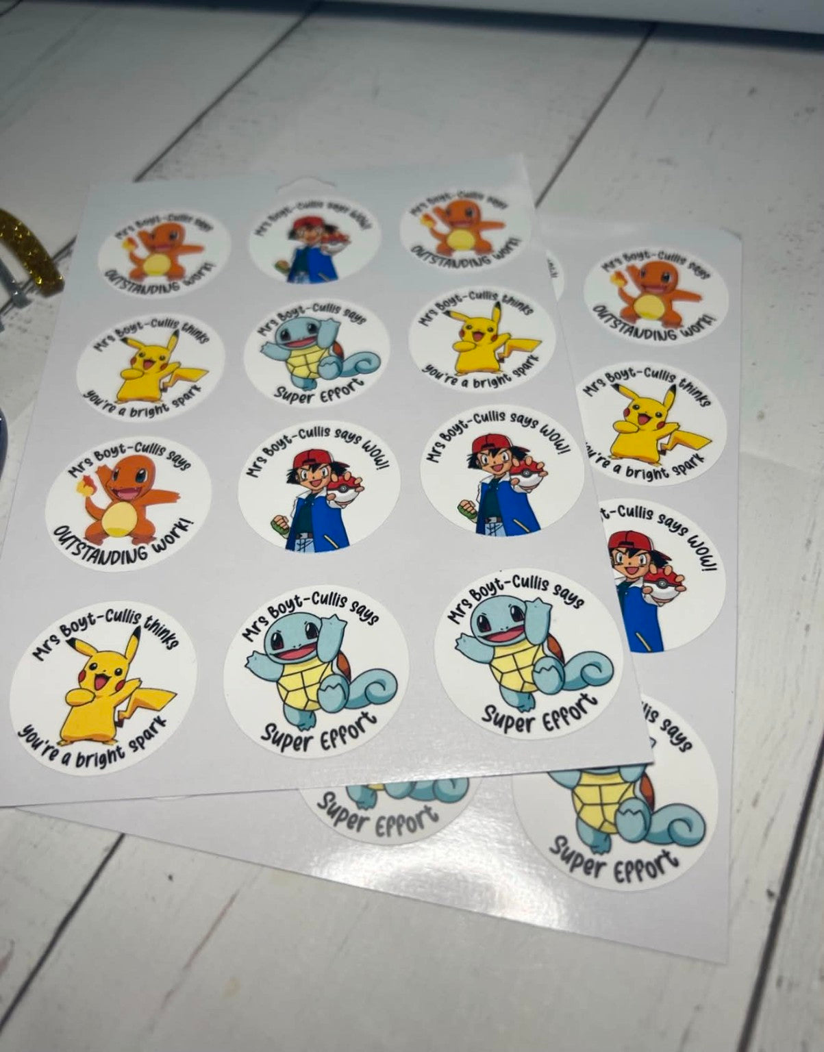 Monster trainer inspired reward stickers