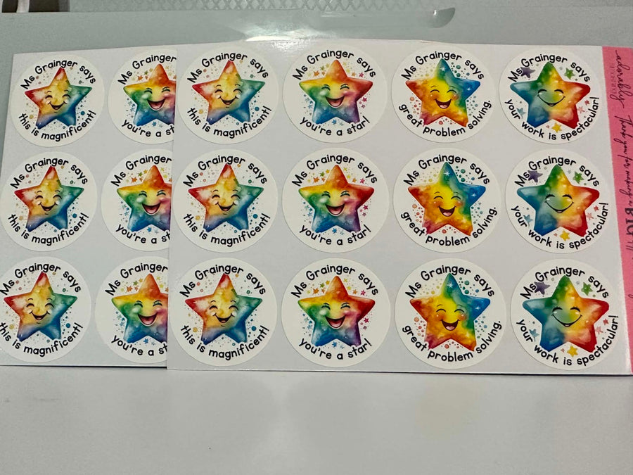 You're a Star reward stickers